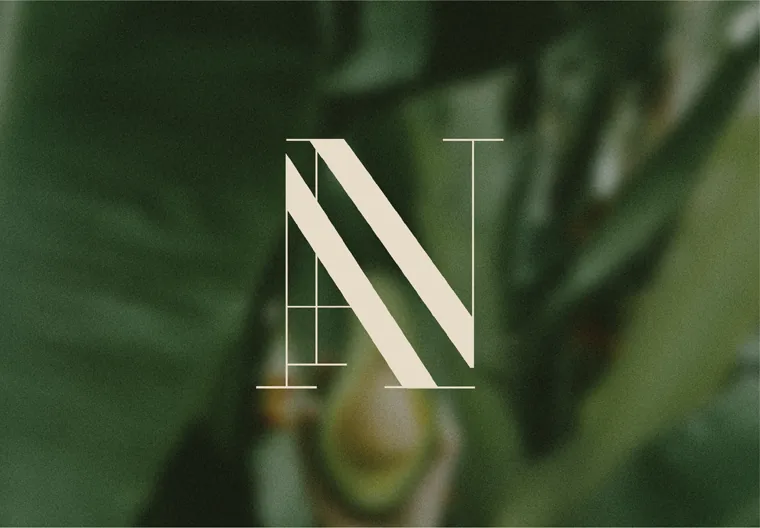 Awes of Nature: AN monogram over a leaf close-up