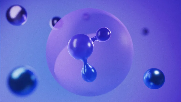Closing Care Gaps: molecular render, close-up on a bond