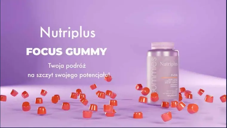 Nutriplus Focus Gummy — 3D commercial still