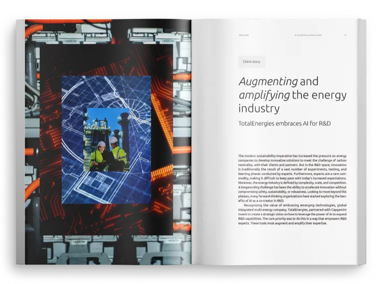 Client story spread: TotalEnergies, augmenting and amplifying the energy industry